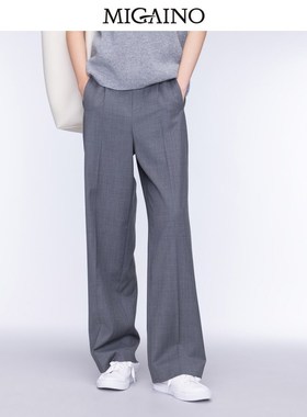 女装2024年秋季新款简约灰色商务休闲西裤MO32BC017