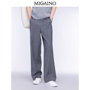 简约灰色商务休闲西裤 新款 MO32BC017 2024年秋季 女装