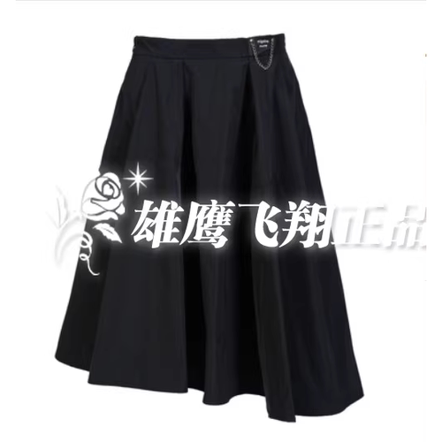 曼娅奴2023商场专柜正品春装新品黑色女士长裙半裙MN14EB610