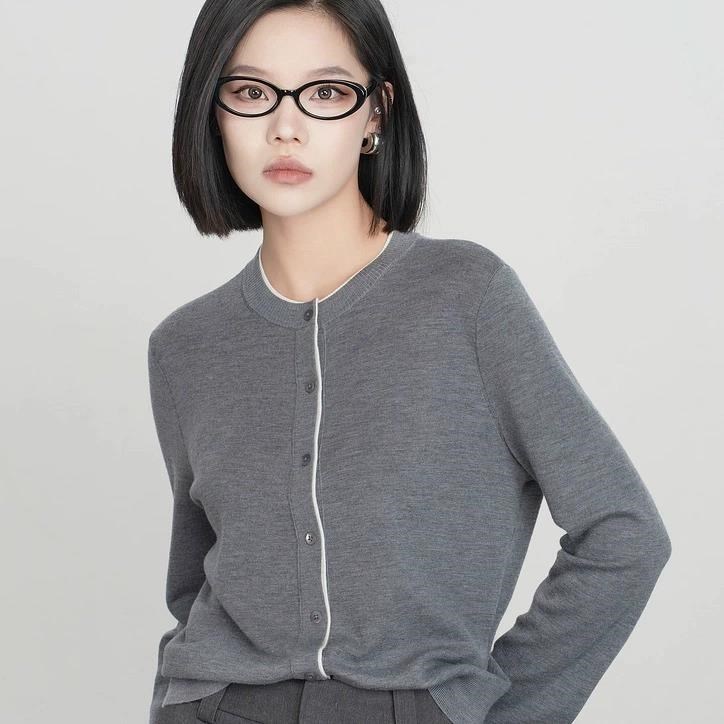 Migaino曼娅奴女装秋季新款圆领