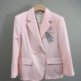 领时尚 曼娅奴专柜正品 西装 新款 简约百搭外套女MO12SS020 2024春装