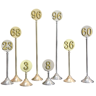 不锈钢席位卡酒店餐厅自助餐婚礼桌卡架宴会桌牌号码欧式菜单插牌