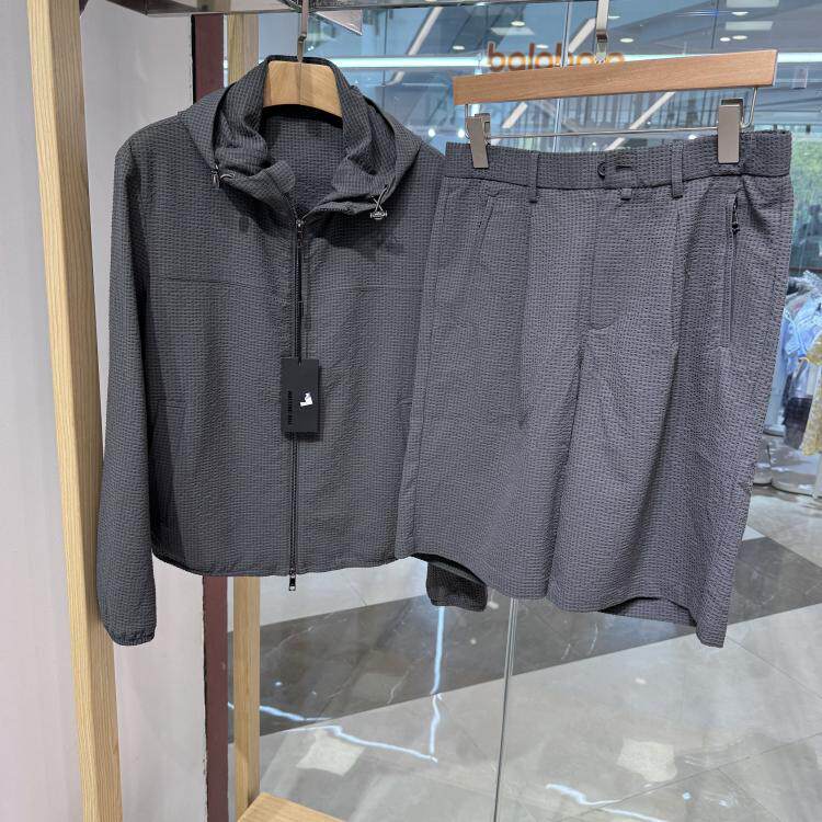 诺丁山男士高档时尚连帽灰色夹克休闲针织外套卫衣吊牌价3280元