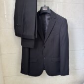 吊牌6498元 威尚男士 商务后中双开黑藏青蓝灰色羊毛桑蚕丝西服西裤