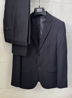 威尚男士商务后中双开黑藏青蓝灰色羊毛桑蚕丝西服西裤吊牌6498元