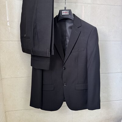 威尚男士商务后中双开黑藏青蓝灰色羊毛桑蚕丝西服西裤吊牌6498元