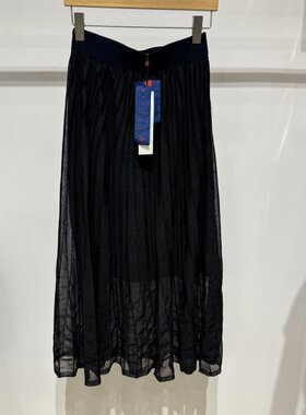 依文EVE CINA女士商务显瘦职业上班藏蓝色针织半身裙裙子专柜同款