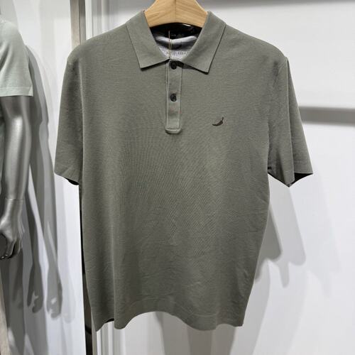 依文凯文凯利男士商务高档棉弹灰绿色半袖短袖T恤polo衫专柜同款