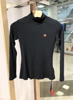 EVE CINA新款折扣女士高领莫代尔春秋冬内搭长袖黑色t恤元699元