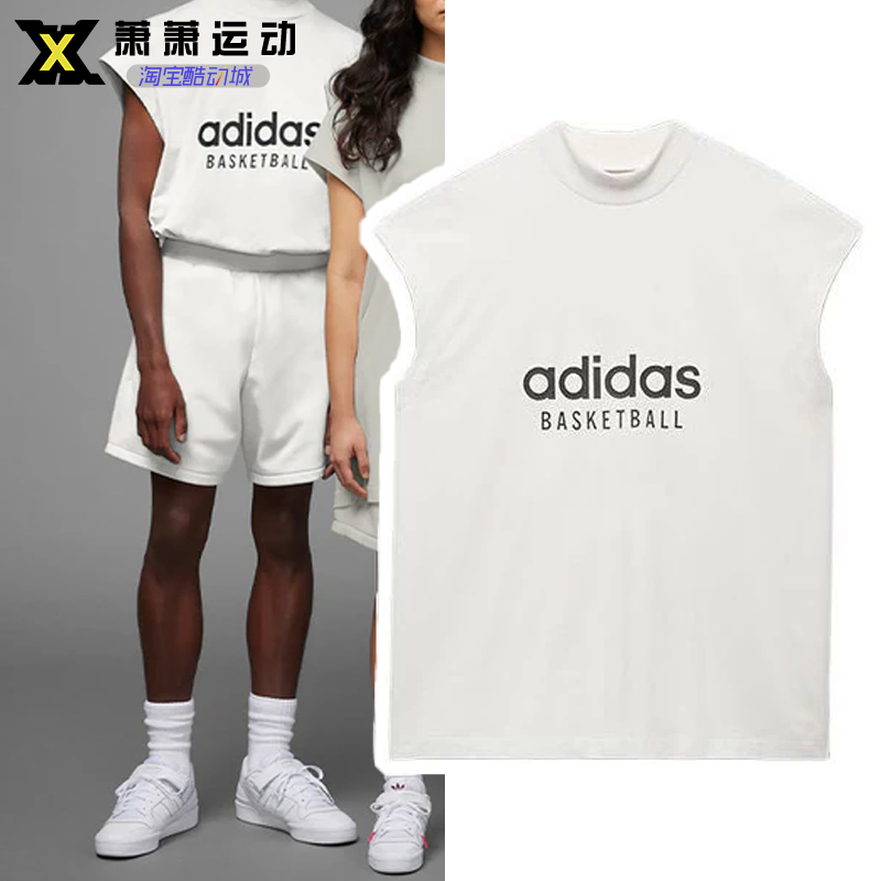 Adidas三叶草短袖男子纯棉短袖圆领宽松休闲无袖T恤IA3443/3444