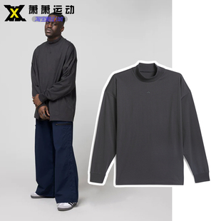 Adidas阿迪达斯情侣长袖打底衫chapter半高领纯棉T恤IA3434/3422