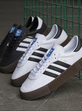 Adidas三叶草女SAMBAROSE松糕鞋复古休闲鞋FX6274 B28156 EE4682