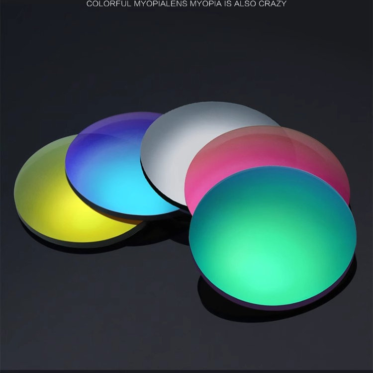 1.56  1.60 1.67  炫彩偏光膜近视太阳镜片 球面树脂片 两片价格