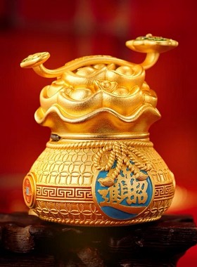 zippo打火机镀金花丝珐琅钱袋子