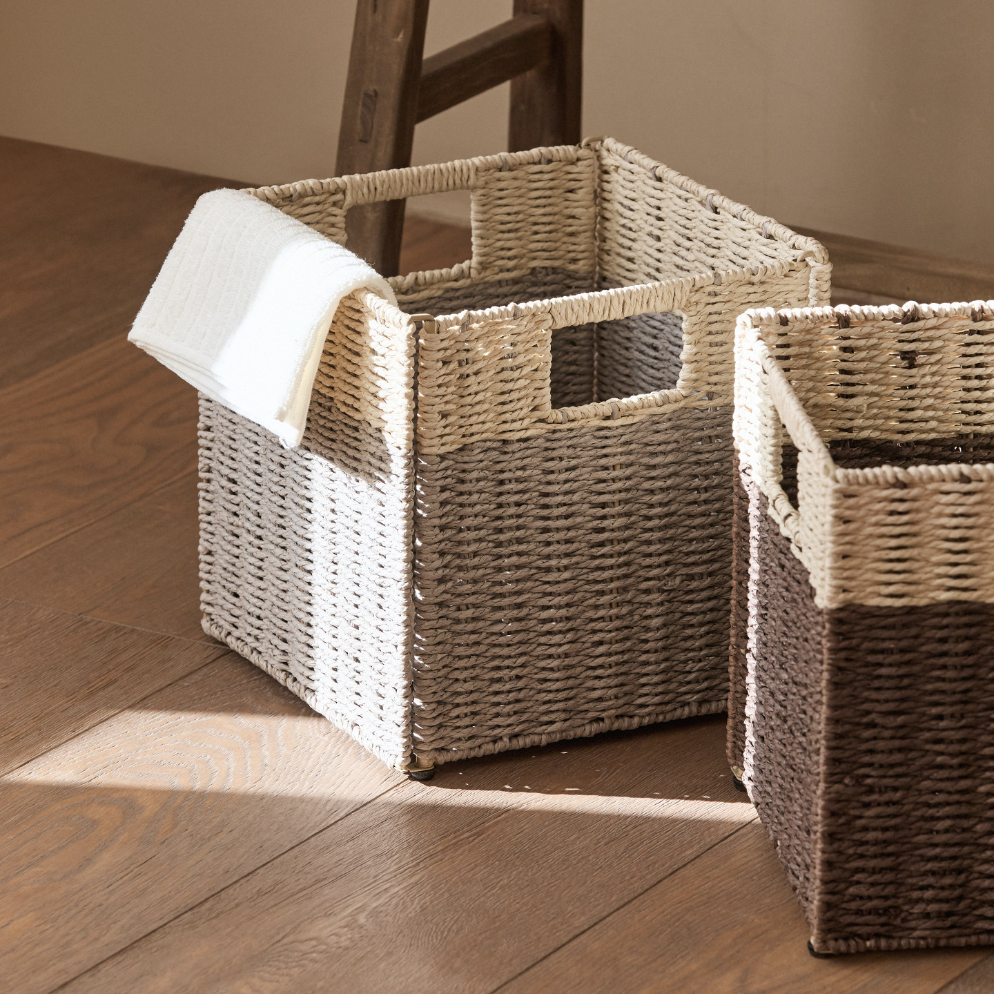 格子柜藤编收纳筐客厅编织筐零食储物筐杂物整理可折叠抽屉置物篮,收纳整理,收纳筐,淘宝优惠券,粉丝福利购,淘宝优惠卷