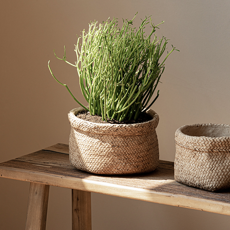 水泥编织装饰花盆花器