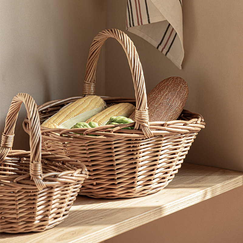 野餐篮水果篮藤编篮柳编收纳篮鸡蛋篮编织篮小篮子竹篮手提篮菜蓝,收纳整理,其他收纳篮,淘宝优惠券,粉丝福利购,淘宝优惠卷