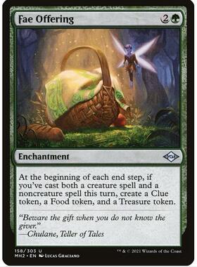 万智牌 MTG 仙儿献物 英文平 摩登新篇2 MH2 绿色