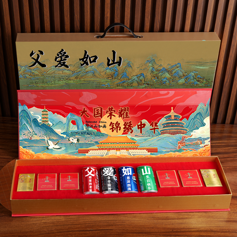 女儿给爸爸的生日实用烟盒高档老爸50岁60岁大寿送公公的礼物创意
