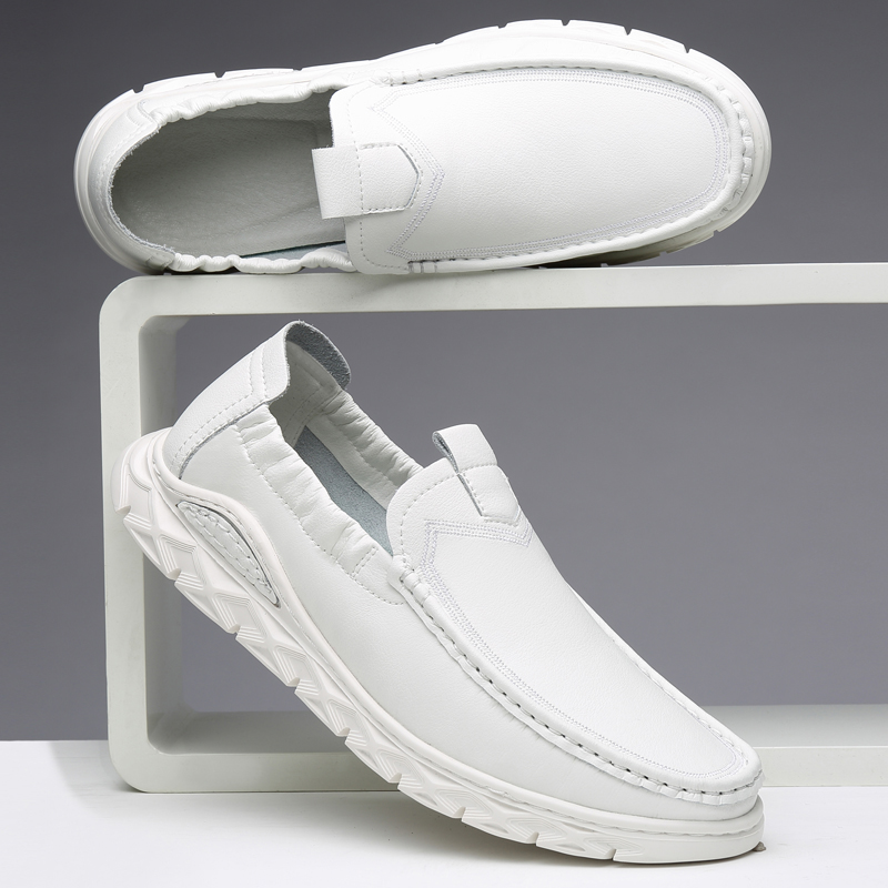 小白鞋男鞋夏季一脚蹬男士懒人鞋