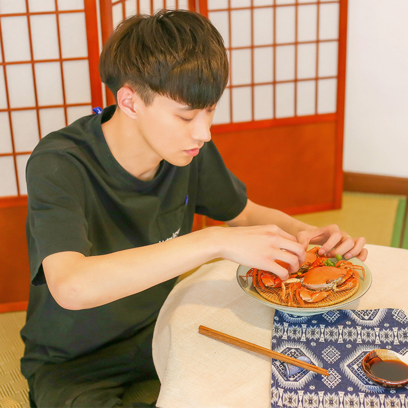 爷爷养的蟹三门青蟹处子蟹菜鲟肉鲟海蟹海鲜鲜活水产800克3-4只装