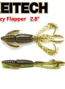 日本KEITECH Crazy Flapper2.8/3.6寸虾型虫K牌进口路亚软饵德州
