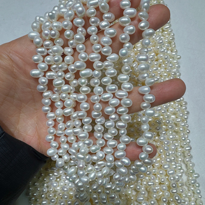 好品质5-6mm左右二八孔天然淡水珍珠无核小珍珠半成品diy饰品串珠