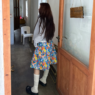 可可爱爱花花蓬蓬半身裙度假裙a字半身裙女 夏天 Eve