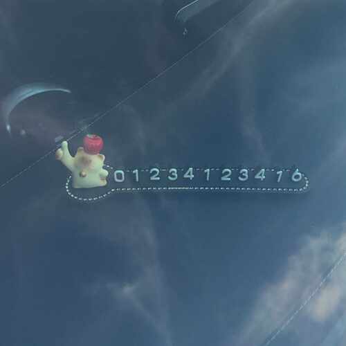 2026新款临时停车号码牌车上移车挪车电话牌数字车载手机可爱女