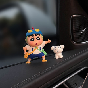 蜡笔小新汽车摆件车内车窗饰品车载中控台装 饰治愈系可爱2026新款
