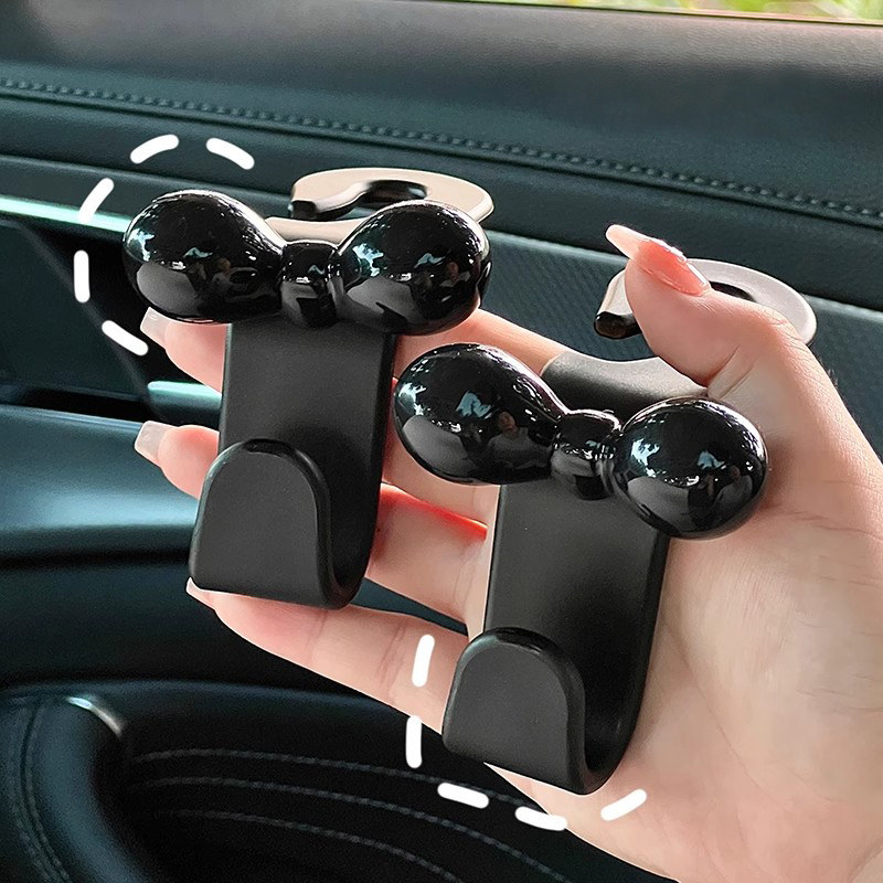 黑银色蝴蝶结2026新款汽车椅背挂钩轻奢高级感收纳车载好物,汽车用品/电子/清洗/改装,车用挂钩,淘宝优惠券,粉丝福利购,淘宝优惠卷