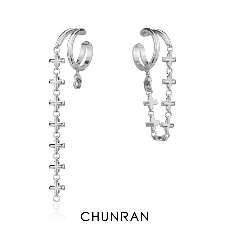 CHUNRAN疤痕系列-刻度多功能耳夹女新款链条耳挂