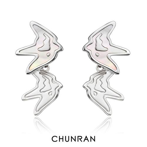 CHUNRAN简约百搭燕子耳钉