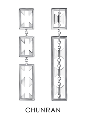 CHUNRAN荆棘系列耳环轻奢原创925银气质耳钉情侣礼物