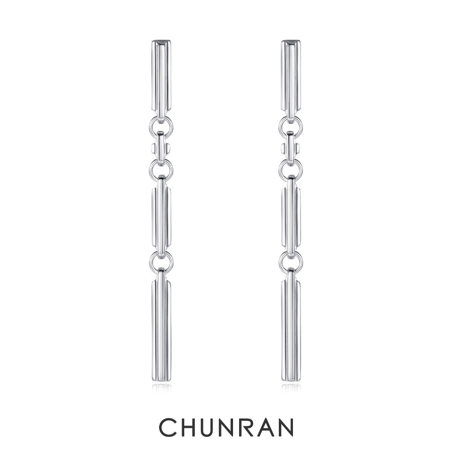 CHUNRAN疤痕系列长条流苏耳环