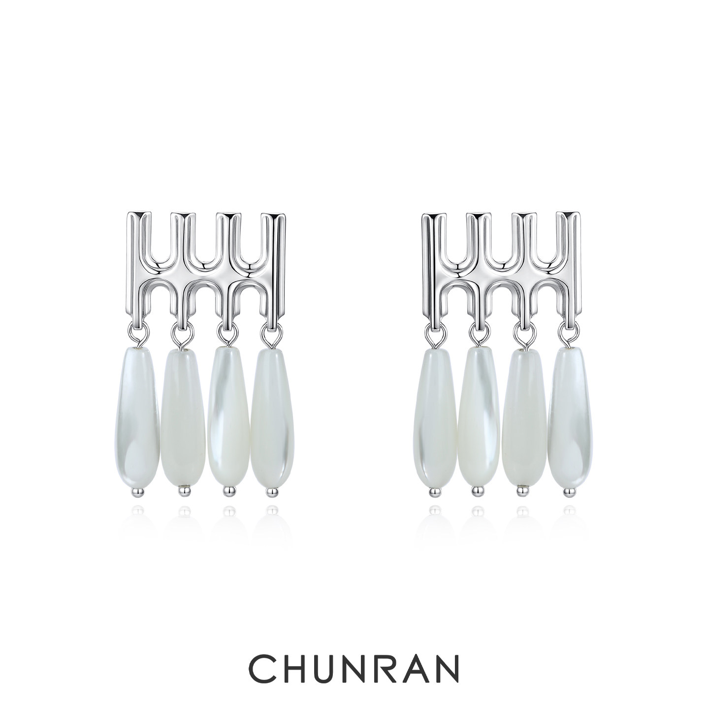 CHUNRAN疤痕系列贝母流苏耳环