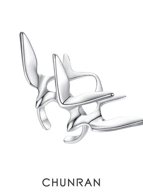 chunran春然群鸟燕子开口可调节飞鸟戒指女时尚夸张设计感小众