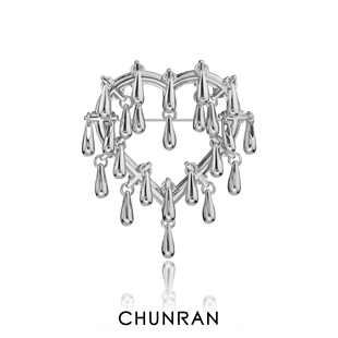 CHUNRAN 疤痕系列心形刻度胸针