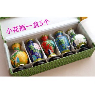 老北京景泰蓝小花瓶套五铜胎掐丝珐琅瓶摆件传统手工艺品装饰花瓶