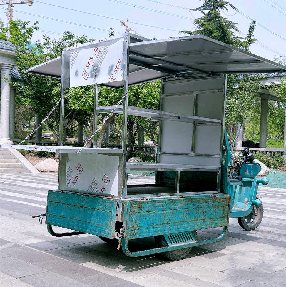 带锁不锈钢小吃架子商用小吃车架子摆摊三轮车烧烤煎油炸串夜市