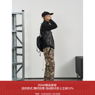 鸵鸟皮肌理立领拉链马甲 7440