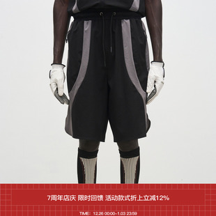 侧后拼色弹力运动四点五分短裤 7440 SS24