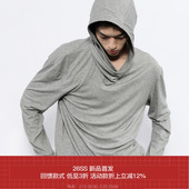 T恤衫 7440 AW25 莱赛尔天丝绕领交叠连帽长袖