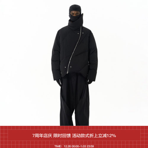 7440371男士侧开高领羽绒服