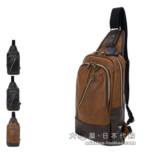 日本代购AVIREX潮流休闲斜跨包日常户外旅行便携单肩包男