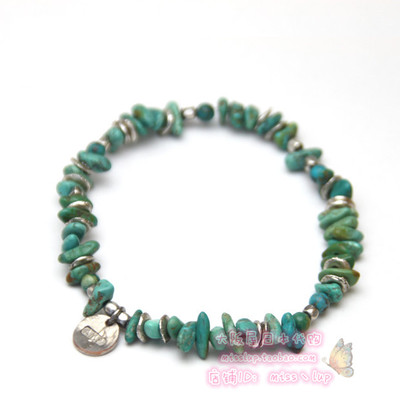 天然绿松石串珠复古男士日系手链