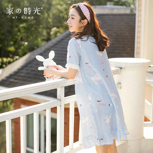 孕妇生产服前开扣喂奶待产裙