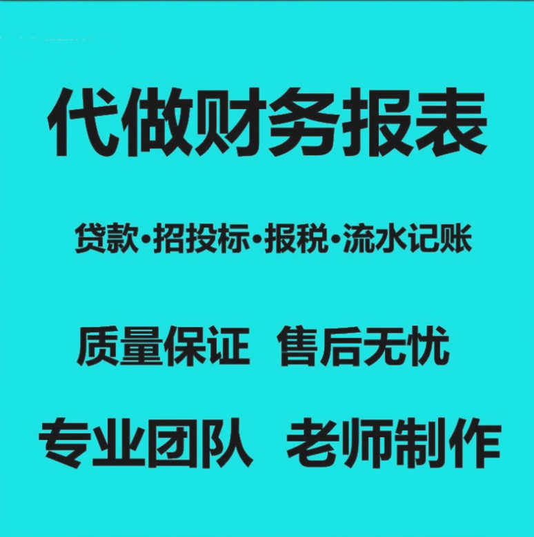 代做财务报表资产现金流量