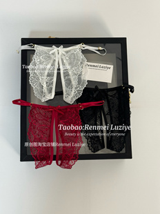 性感蕾丝开裆免脱丁字裤 RenmeiLuziye 开裆内裤 2.0 女 诱惑内裤