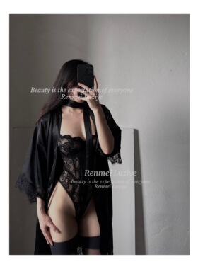 RenmeiLuziye【巴塞罗纳】高级蕾丝性感低胸显瘦连体衣高腰免脱女